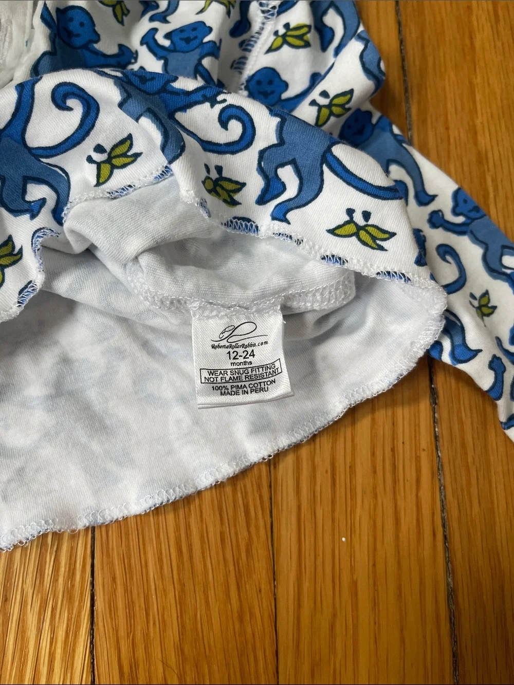 Roberta Roller Rabbit baby3 pc set Pajama top/bottom w/ Matching Blanket/towel